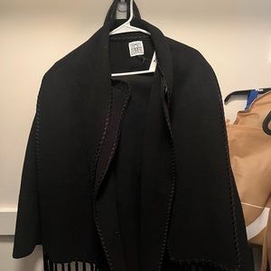 TOTEME Black Scarf Coat